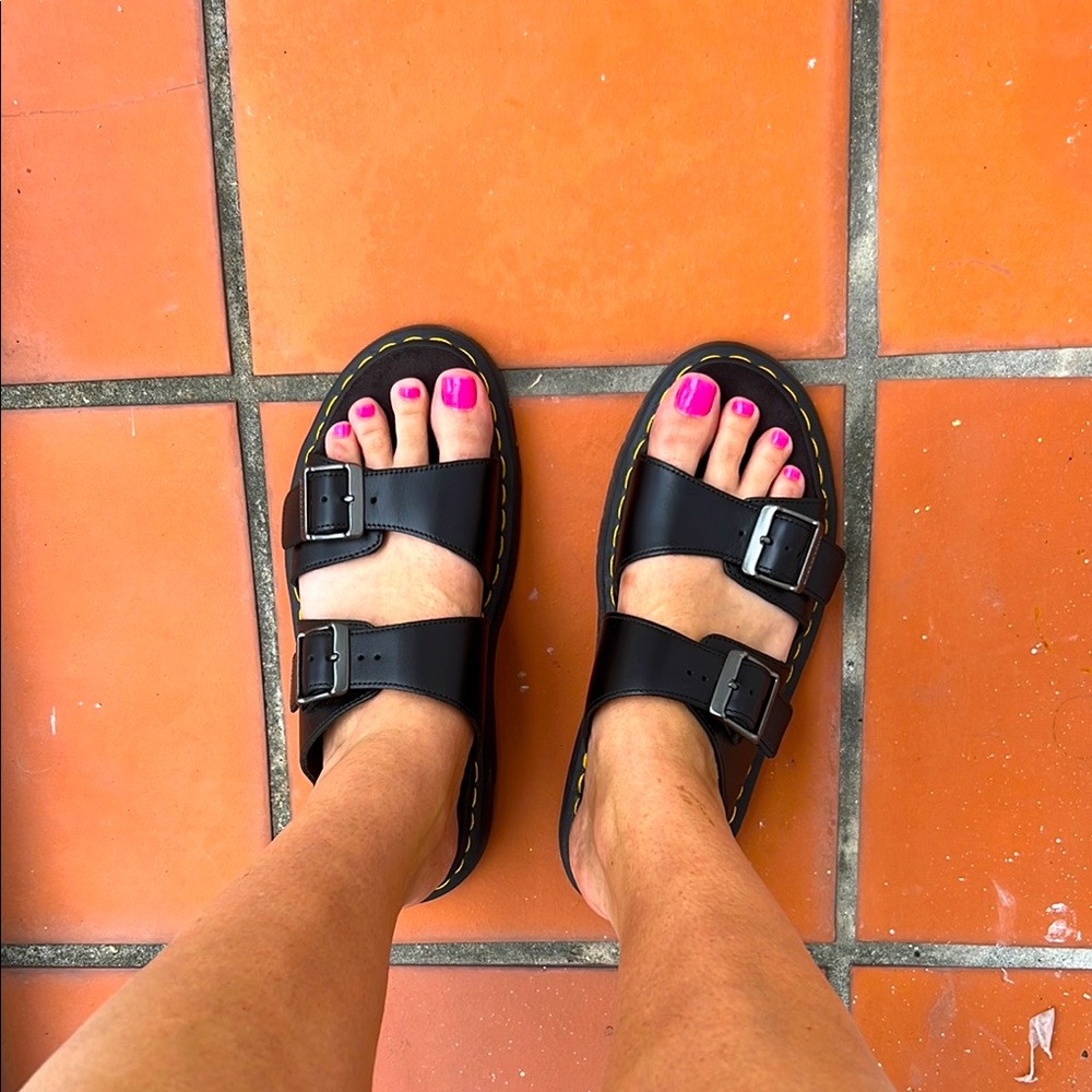 USED smelly Double Strap Sandals. DR Martens. Doc Martens slides